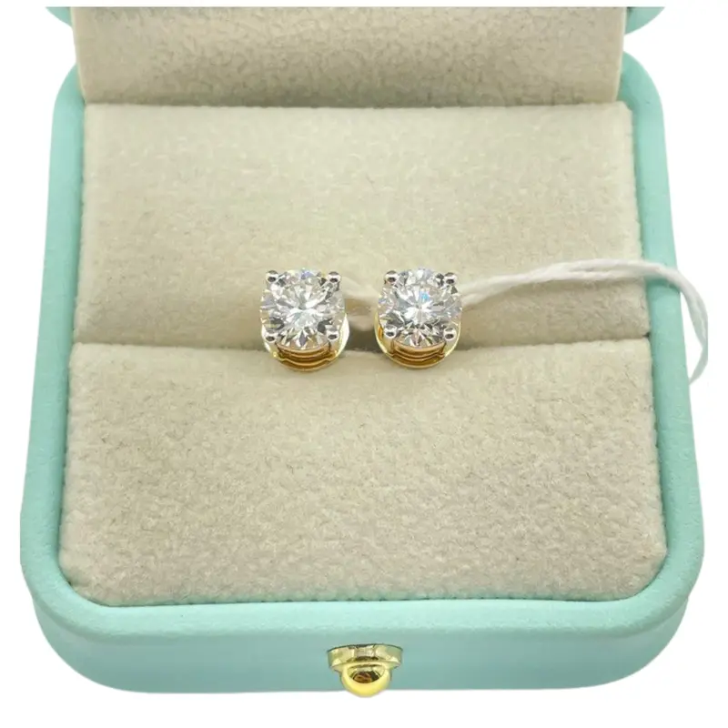 14K Yellow Gold Lab-Grown Diamond Earring 1