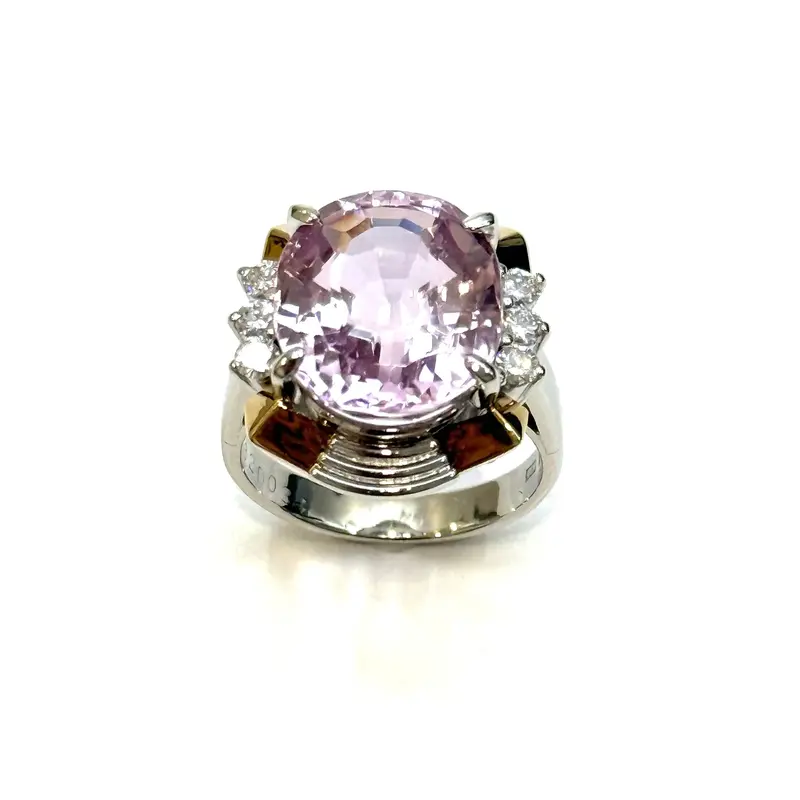 18Kwg/Yg Kunzite & Diamond Ring 1
