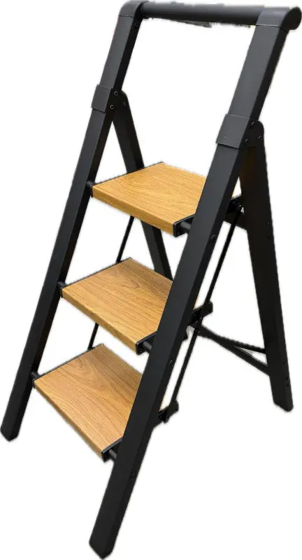 3 Step Ladder In Brown And Black 1