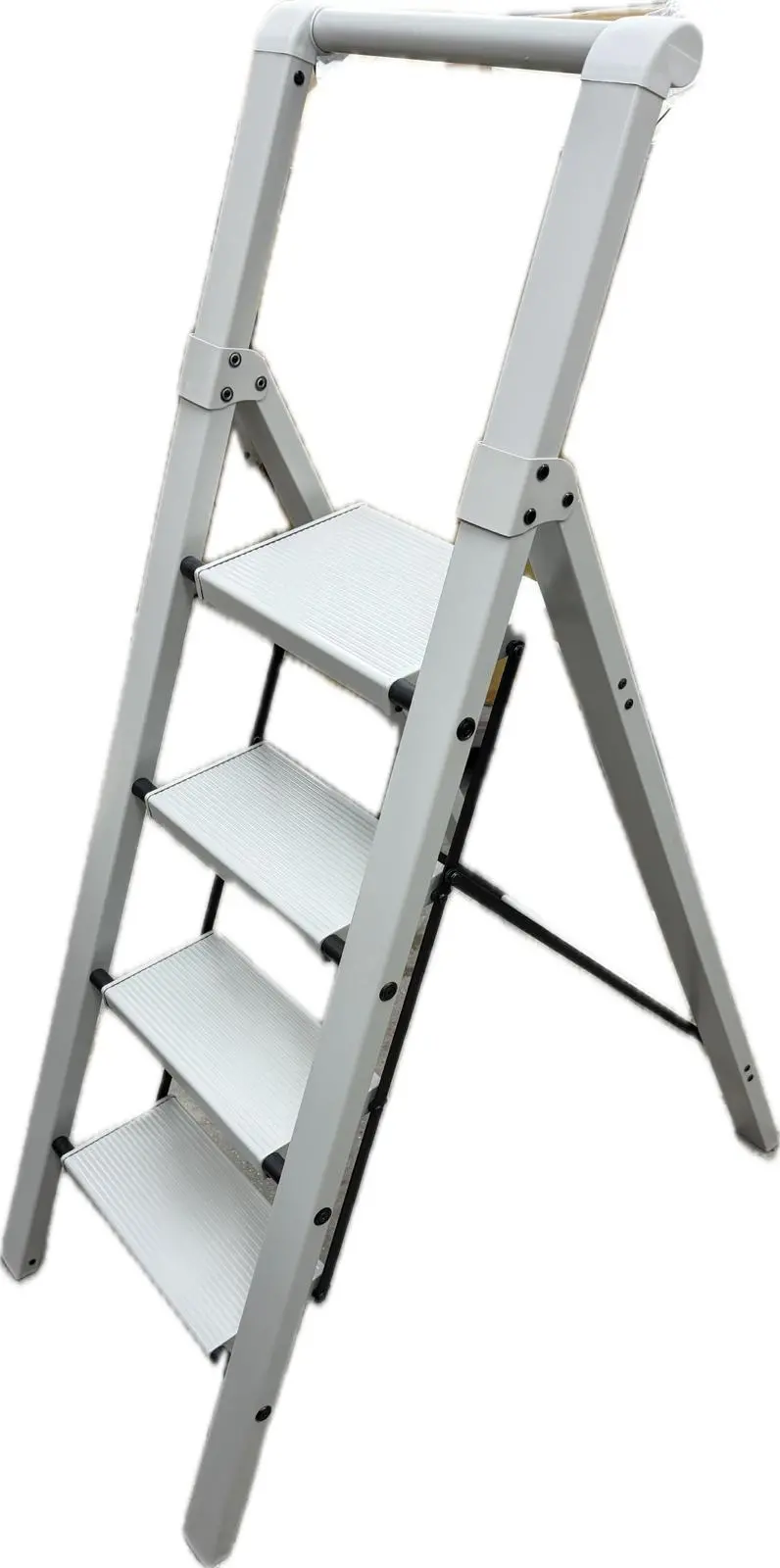4 Step Ladder In Light Grey 1
