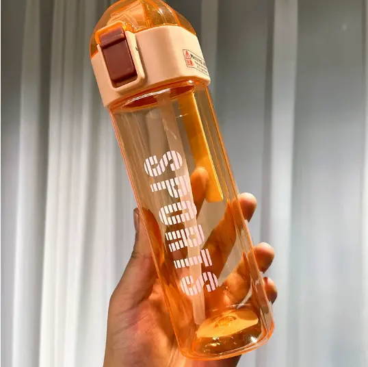 550Ml Rectangular Water Bottle With Silicone Strap 1