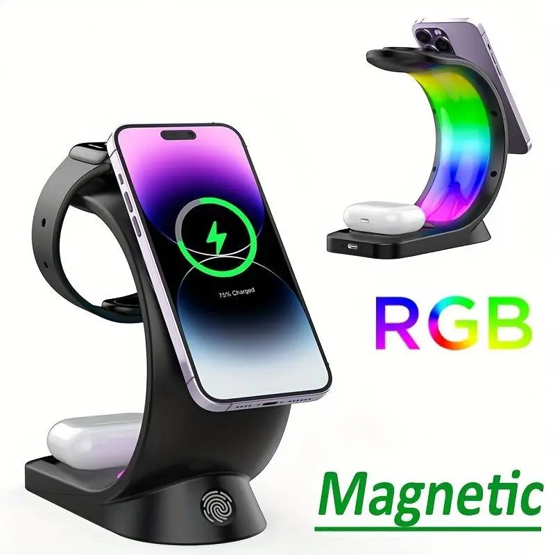 Andowl 3In1 Fast Wireless Charger Qa93 1