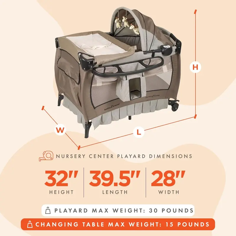 Baby Trend Deluxe Nursery Center Haven Wood 1