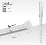 Bathlux 20336 White Extendable Shower Curtain Rod 110 To 200Cm 1