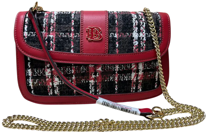 Bonia Canvas Sling Red Bag 1