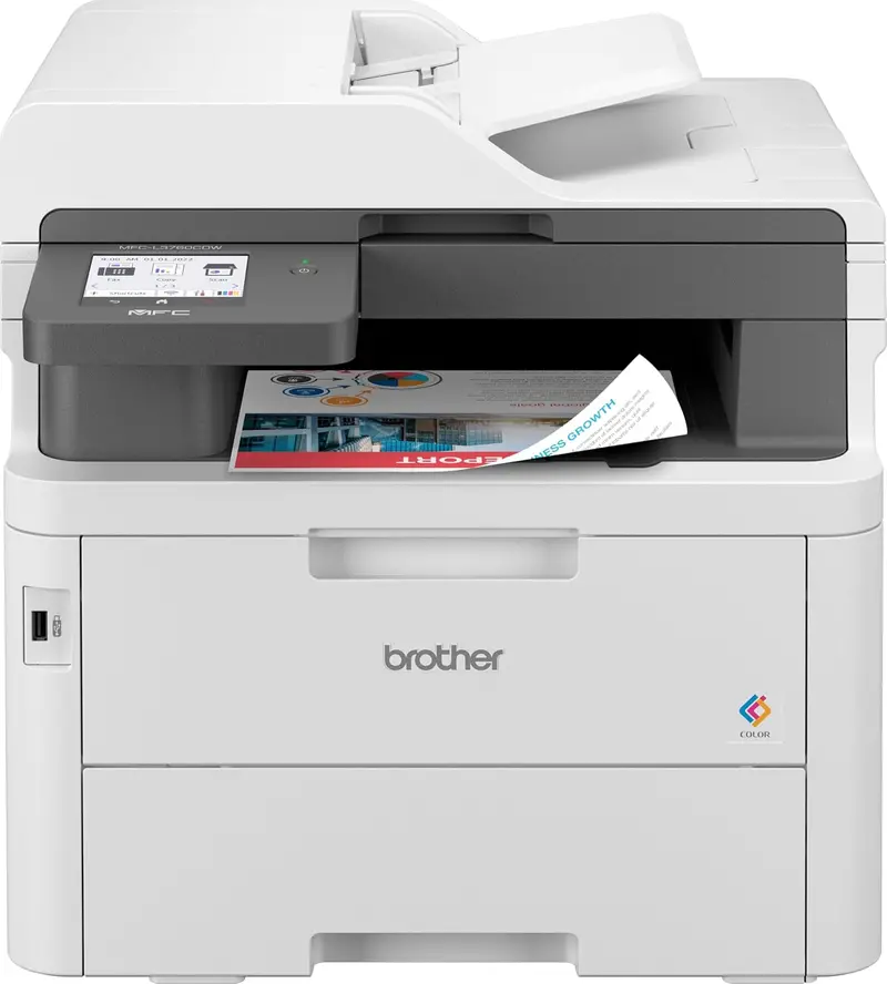 Brother Dcp-L3560cdw - Multi Function Color Laser Printer With Adf, Print | Scan | Copy, White Color 1