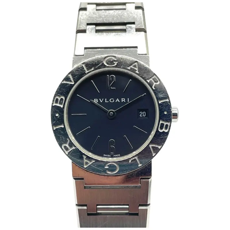 Bvlgari Bb26ss 26Mm Quartz Black Dial Steel Watch 1