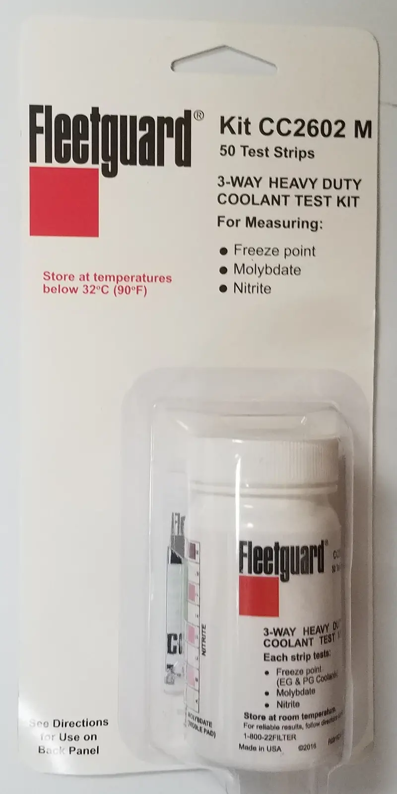 Cc2602 Fleetguard Kit  (Replaced By Cc2602-M) 50 Test Strips 1