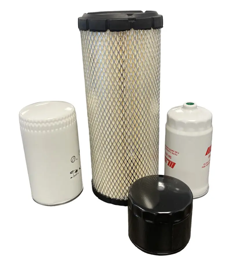 Cfkit Maintenance Filter Kit Compatible With Kio Ck3510, Ck4010 Compact Tractor (Orange Plastic Clips On The Air Cleaner Cover) 1
