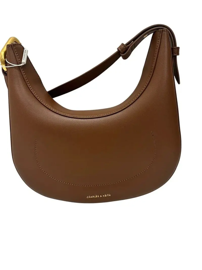 Charles & Keith Brown Hobo Bag 1