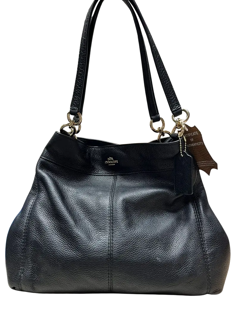Coach Black Leather Phoebe Madison Shoulder Bag 1