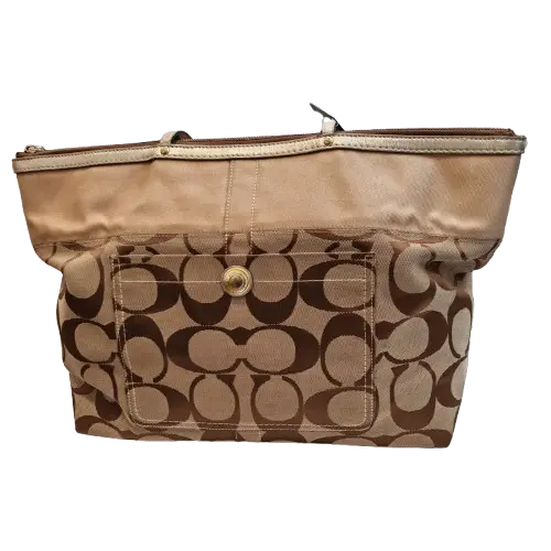 Coach Large Signature Print Zippered Tote Bag 11692 1