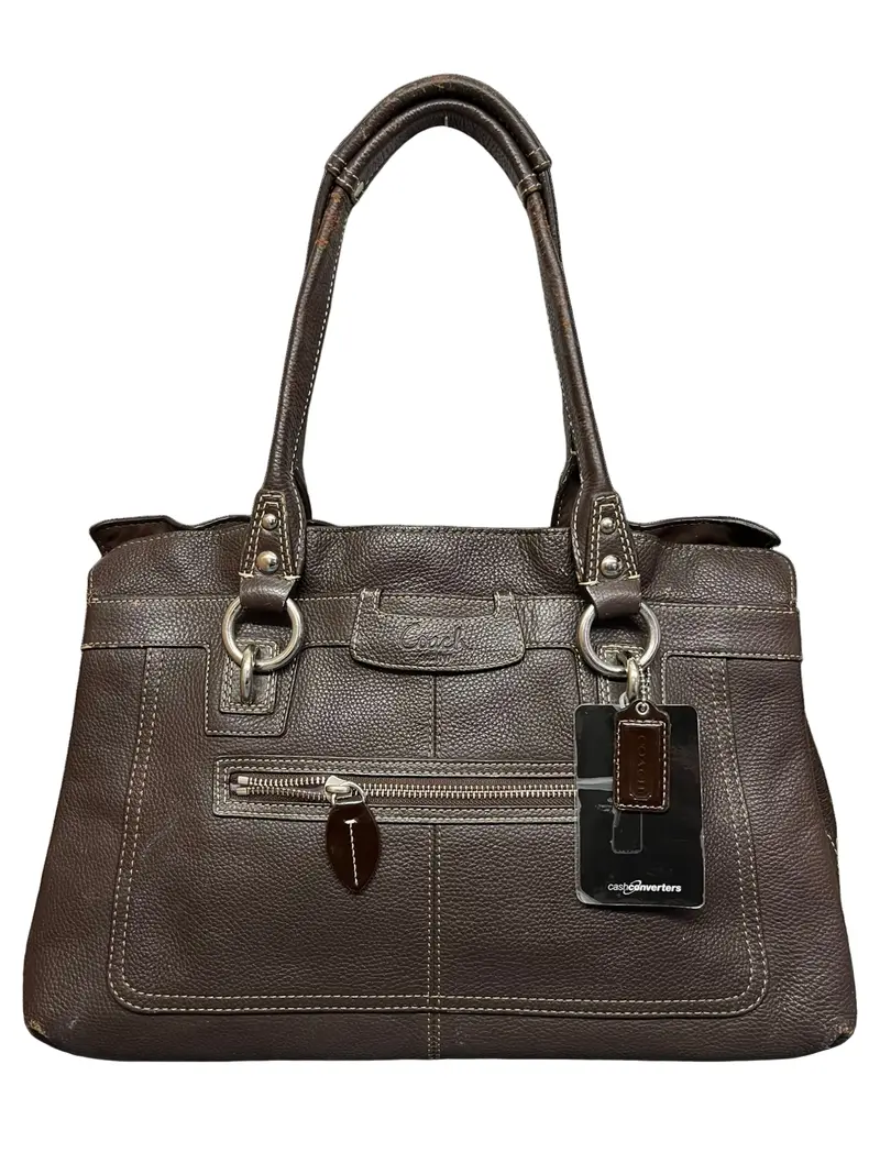 Coach Penelope Tote Bag Brown Pebbled Leather 1