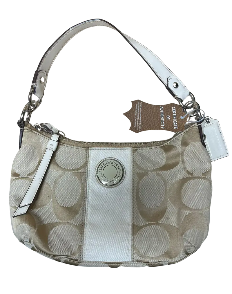 Coach Signature Stripe Demi Shoulder Bag  F19218 1