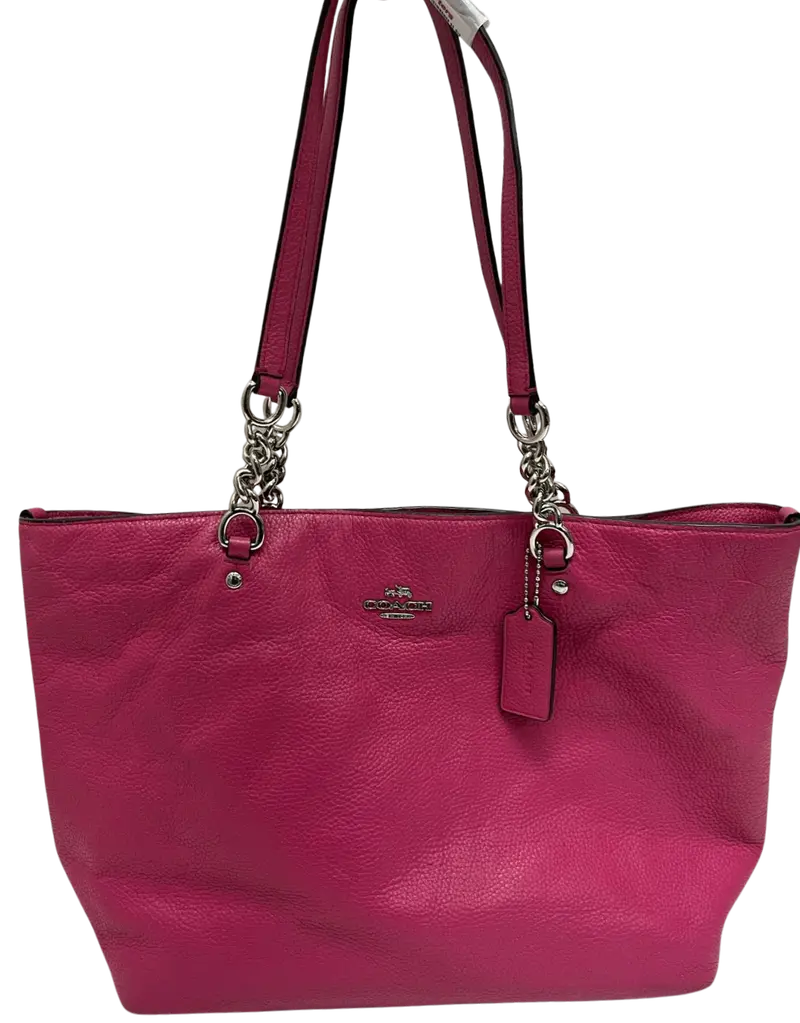 Coach Sophia Small Tote Bag Magenta Pebbled Leather 1