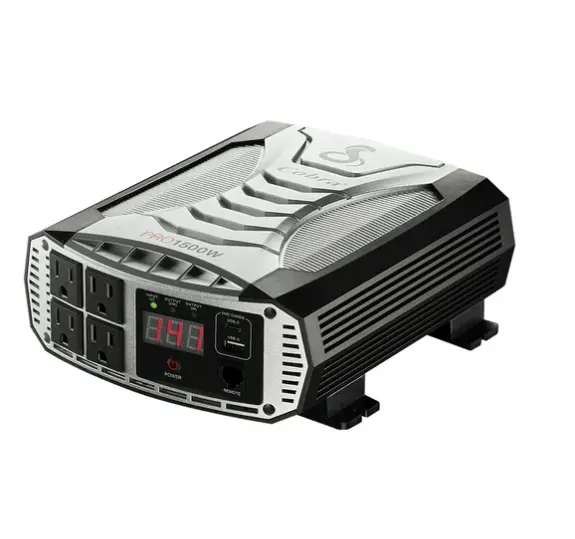Cobra Pro 1500W Professional Grade Power Inverter, Portable – 1500-Watt Car Charger, 4 Grounded Ac Outlets, 2 Fast Charge Usb Ports And Remote Contr 1