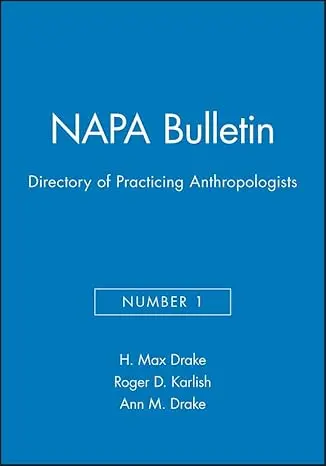 Directory Of Practicing Anthropologists (Napa Bulletin) Paperback 1