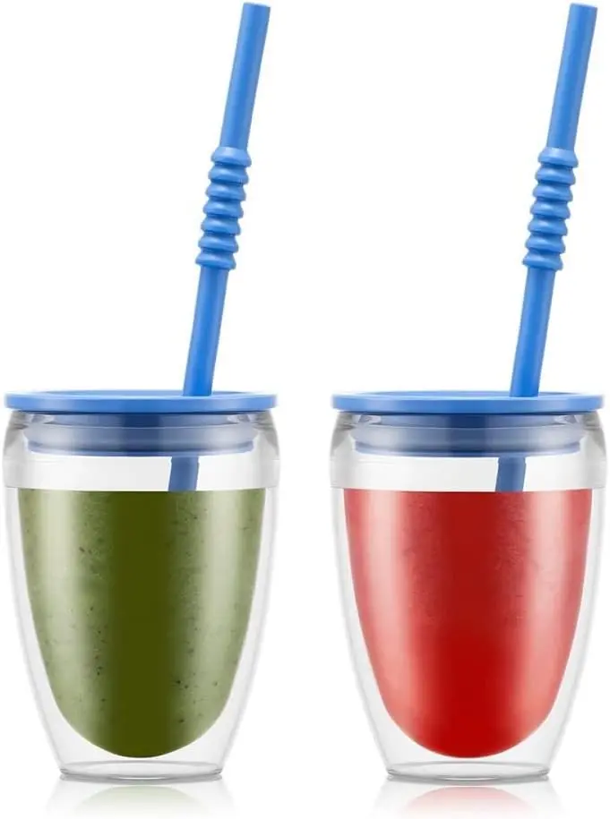 Double Wall Tumbler With Lid And Straw 0.3L Matisse 2 Pieces 1