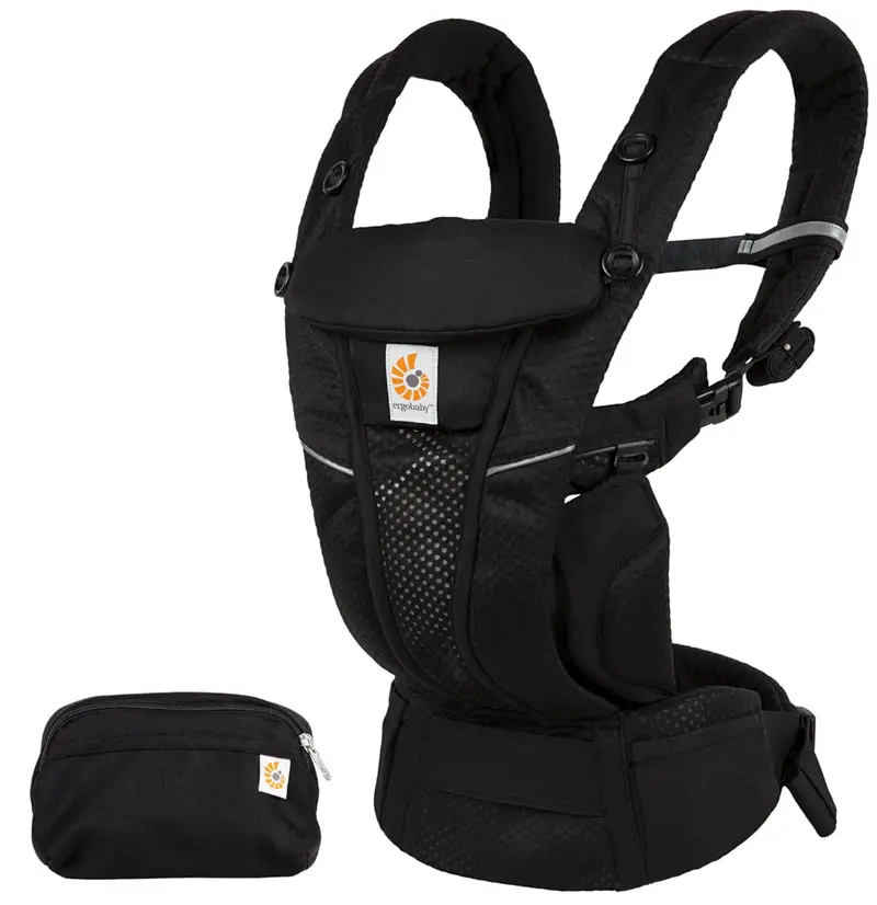 Ergobaby Omni Breeze Carrier For Newborns, From Birth To 20.4 Kg, 4 Positions, Softflex Mesh, Ergonomic Baby Front-Inward And Back Carry Position, Onyx Black 1
