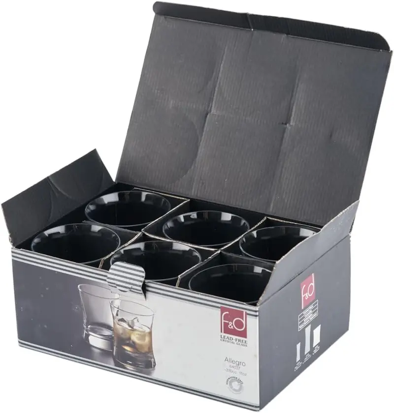 Fine And Durable Allegro Whisky Glass 330Cc 6 Per Pack 1