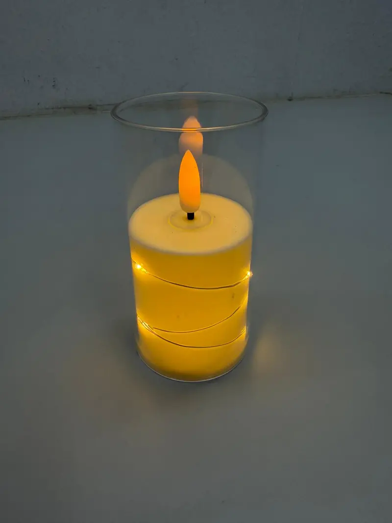 Flameless Candle Â€“ Fairy Light Design 1