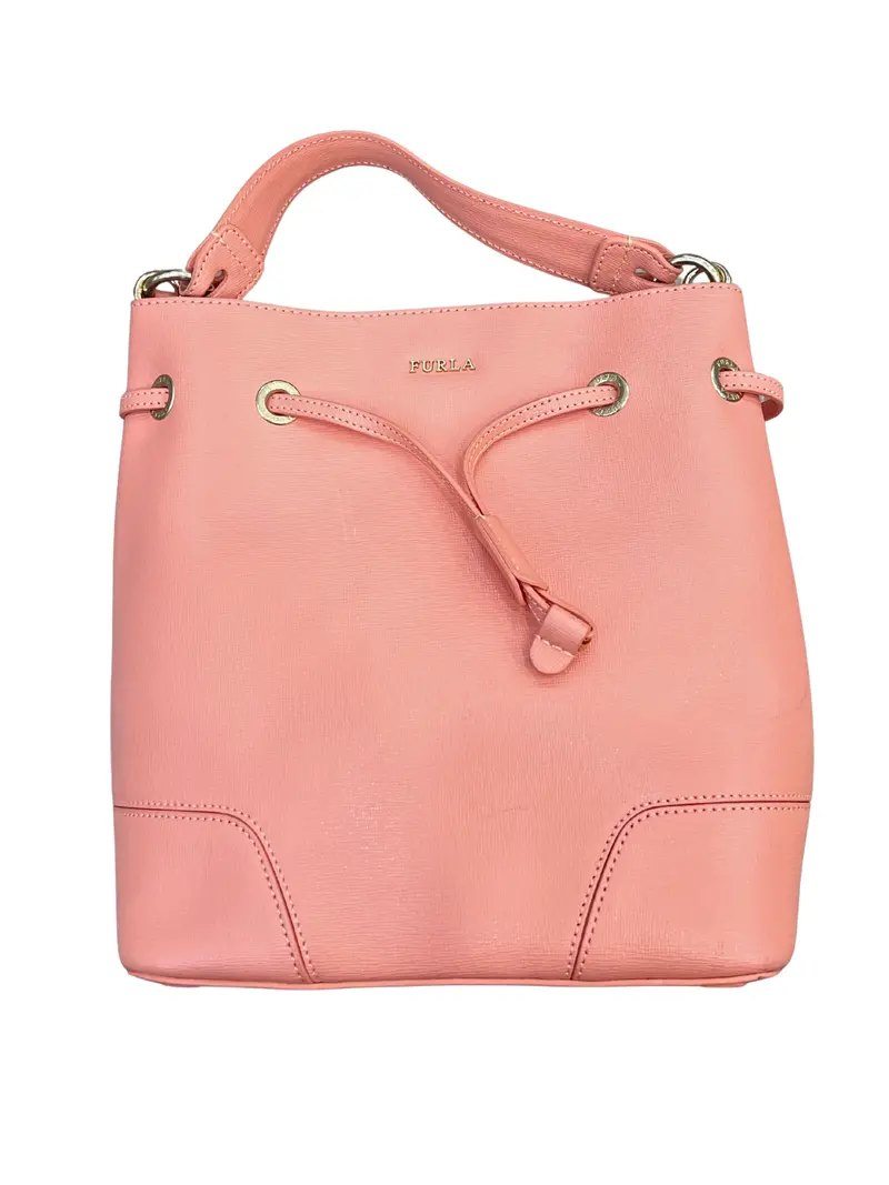 Furla 2 Way Bucket Leather Tote Bag 1