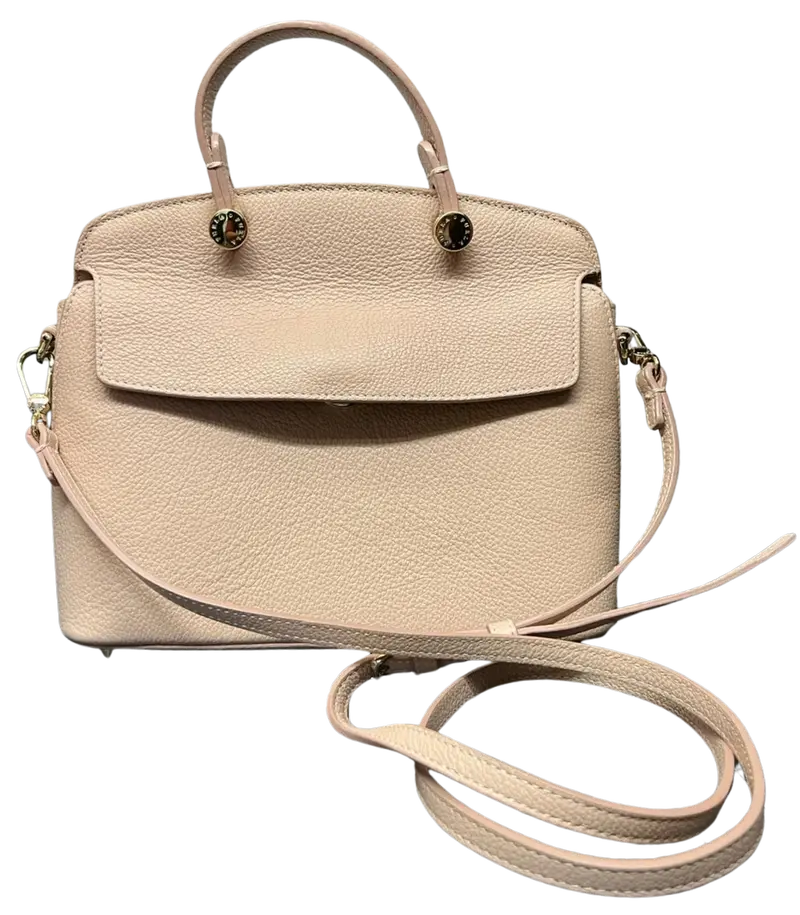 Furla Beige Leather Small My Piper Top Handle Bag 1
