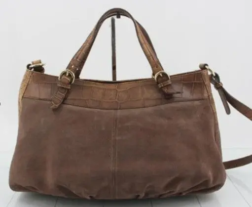 Furla Croco Leather &Suede 2 Way Bag 1