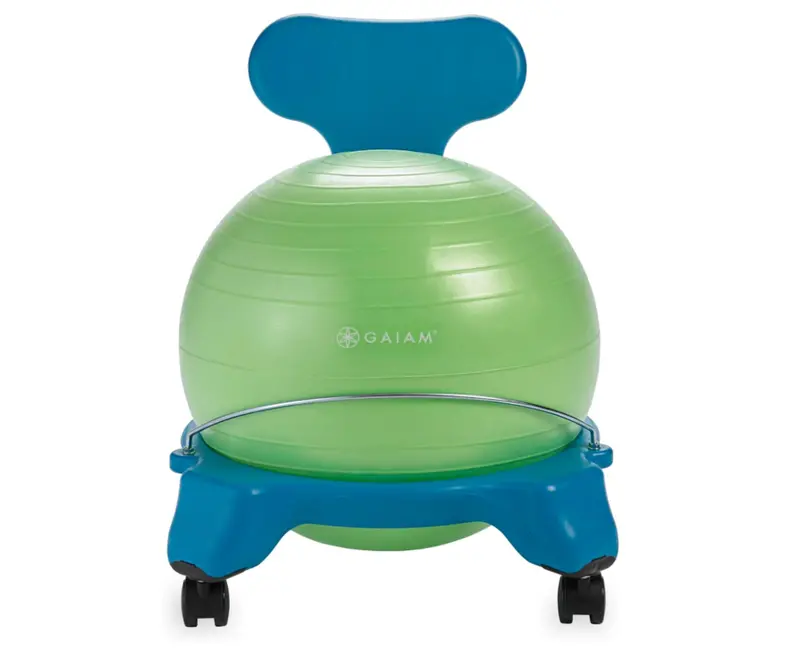 Gaiam Kids Balance Ball Chair - Classic Children's Stability Ball Chair, Alternative School Classroom Flexible Desk Seating For Active Students 1