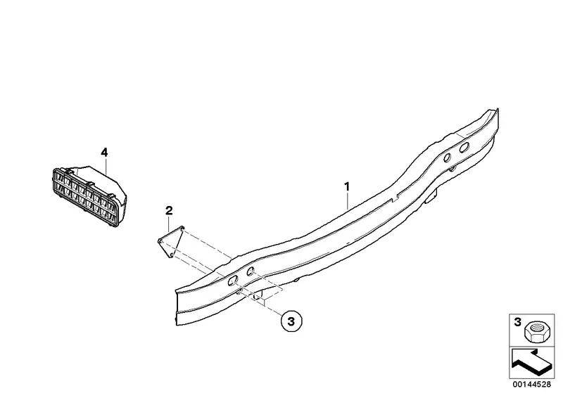 Genuine Bmw Bumper Carrier 1