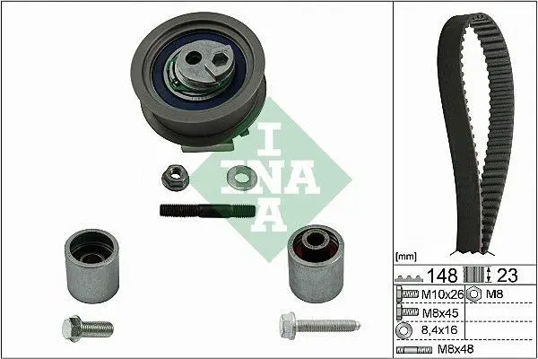 Genuine Ina Audi Seat Skoda Vw Timing Belt Set 1