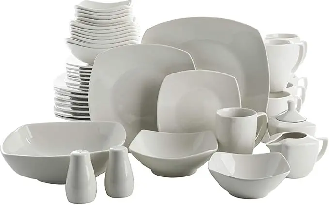 Gibson Home Zen Buffetware 39 Piece Dinnerware Set, White 1