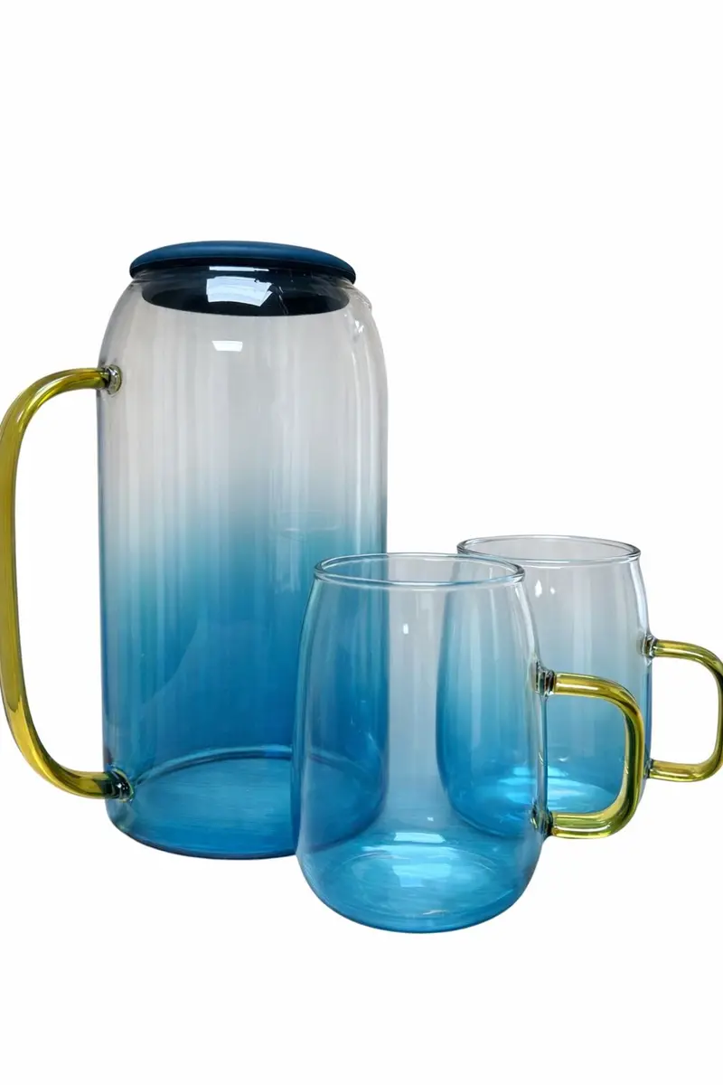 Glass Pitcher Set Of 3 1