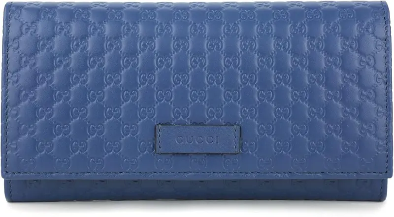 Gucci 449396 Bmj1g 4231 Long Wallet Blue 1