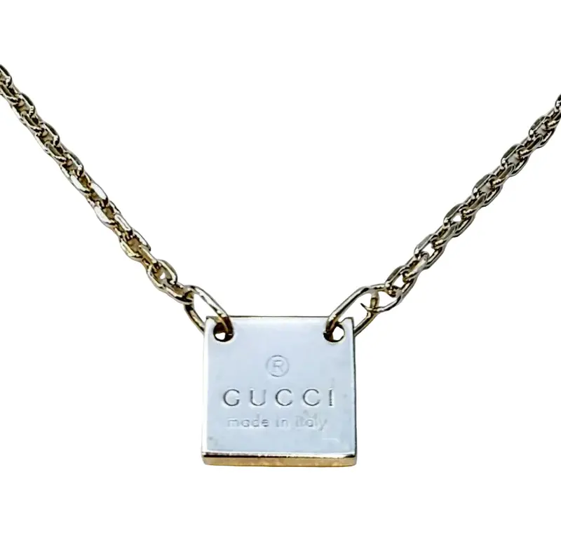 Gucci Sterling 925 Silver Square Necklace 1