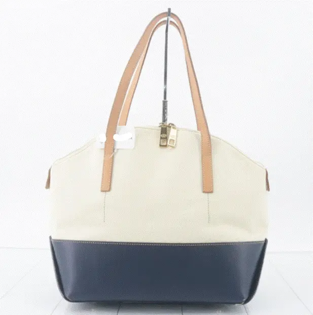 Hamano Shoulder Bag Navy White 4 Studs 1