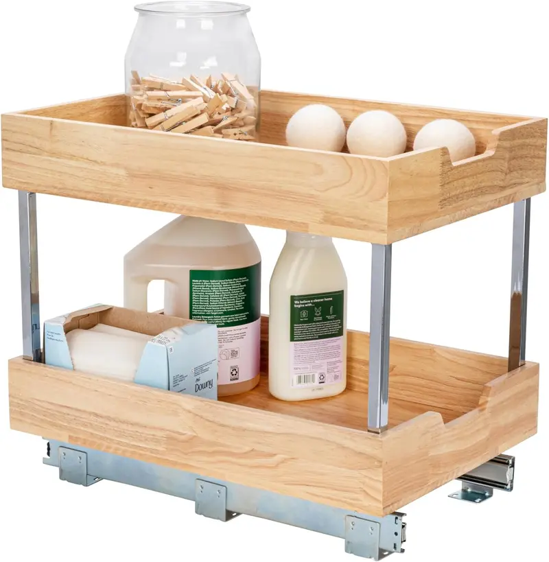 Household Essentials Glidez 24521-1 Schubladenschrank, Bambus, 2 Etagen, 36,8 Cm Breit, Holz 1