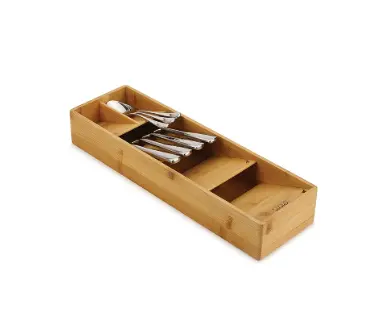 Joseph Joseph 85168 Drawerstore Cutlery Organiser, Bamboo 1