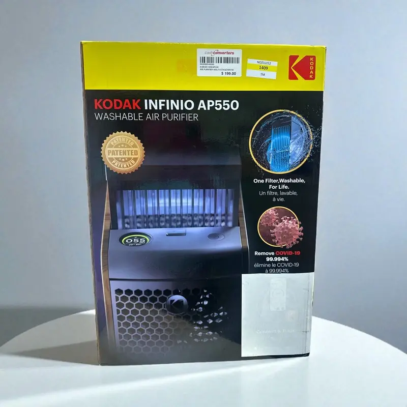 Kodak Infinio Ap550 Multi-Stage Air Purifier, Washable Filter, Captures Allergens, Smoke, & Dust. Kills Germs, Bacteria, & Viruses - Local Unit, White, (Ap5500uk) 1