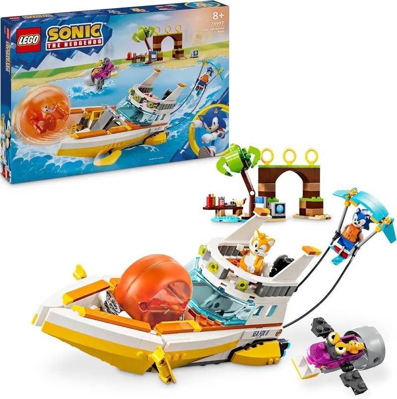 Lego Sonic The Hedgehog Tails’ Adventure Boat Collectible Interactive Toy For 8 Plus Year Old Kids, Boys & Girls, Playset With Video Game Characters And Water Skis, Gamer Gift 76997 1