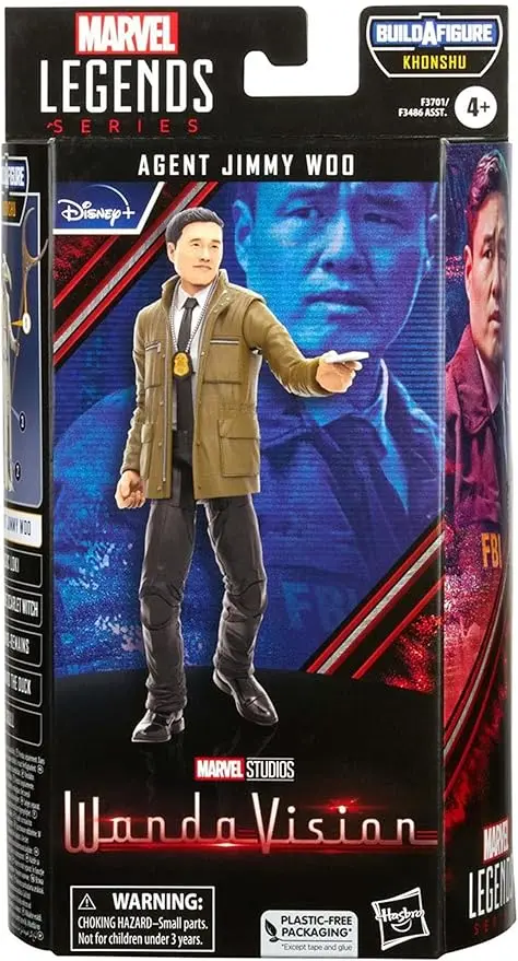 Marvel Legends Series Mcu Disney Plus Wandavision Agent Jimmy Woo Action Figure 6-Inch Collectible Toy, 1 Accessory And 2 Build-A-Figure Parts 1