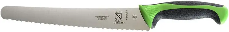 Mercer Culinary Millennia Colors Bread Knife, 10-Inch Wavy Edge Wide, Green 1