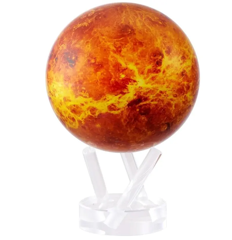 Mova Globe Venus 4.5" With Base, Solar Powered Rotating Globe No Need Of Battery Or Chord, Unique Gift And Decoration 1