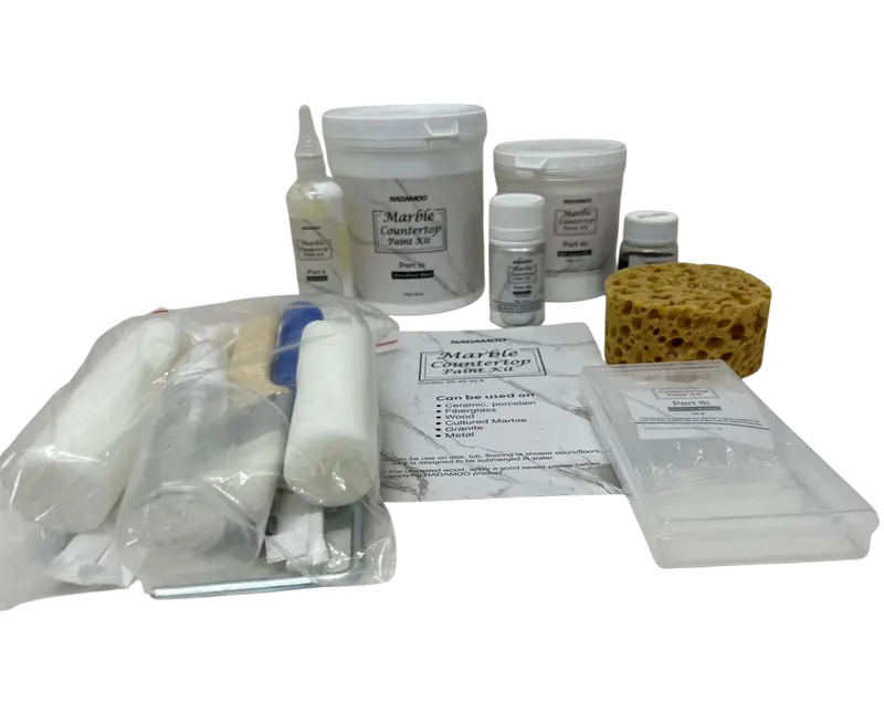 Nadamoo White Marble Countertop Paint Kit 1