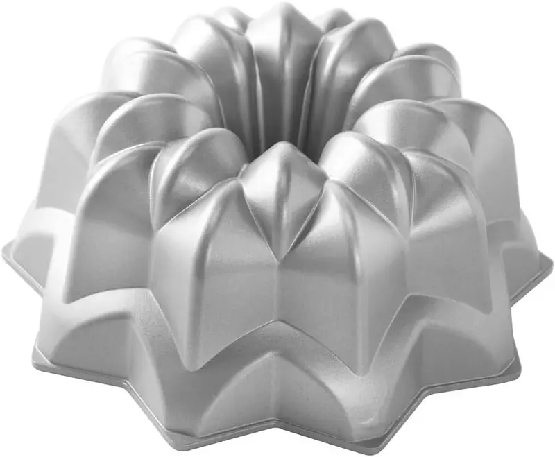 Nordic Ware Vintage Star Bundt Cake Pan, Quotl X 9.67&Quotw X 3.9&Quoth, Silver 1