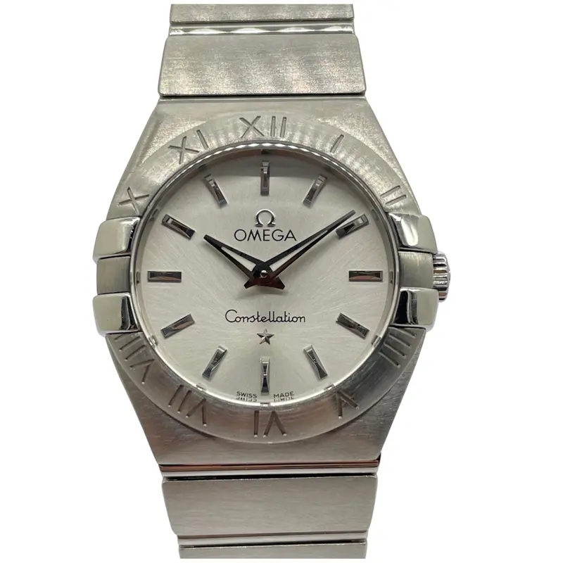 Omega Constellation 28Mm Quartz Steel Silver Dial Watch 1