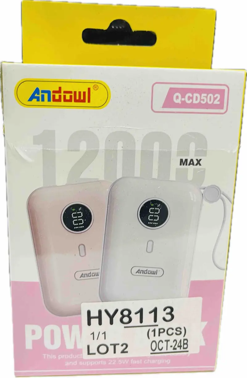Power Bank-12000Mah/Andowl/Qcd502 1
