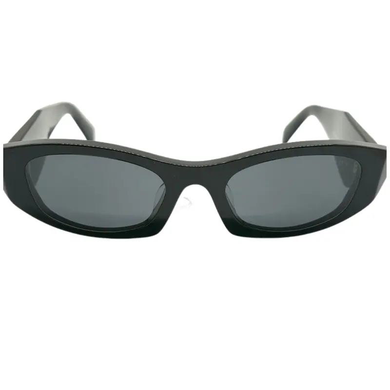 Prada Srp B16 Oval Sunglasses, Black 1