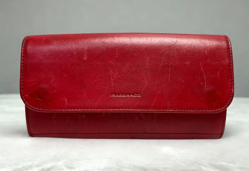 Rabeanco Red Leather Wallet 1