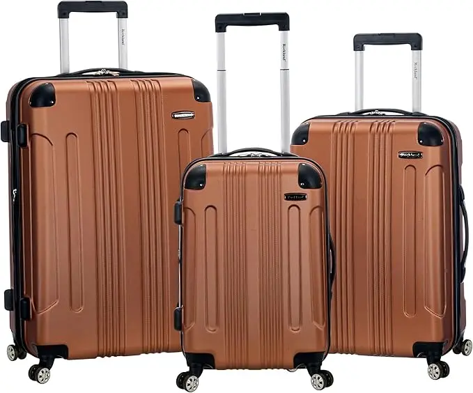 Rockland London Hardside Luggage 3 Piece Set (20" 24" And 28") Brown 1